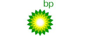 A green and yellow logo for bp.