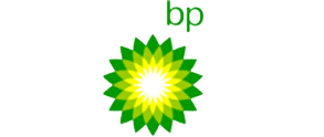 A green and yellow logo for bp.