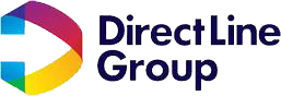 A green background with the word direct group written in blue.