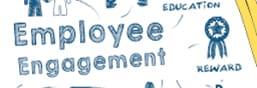 A close up of the words employee engagement