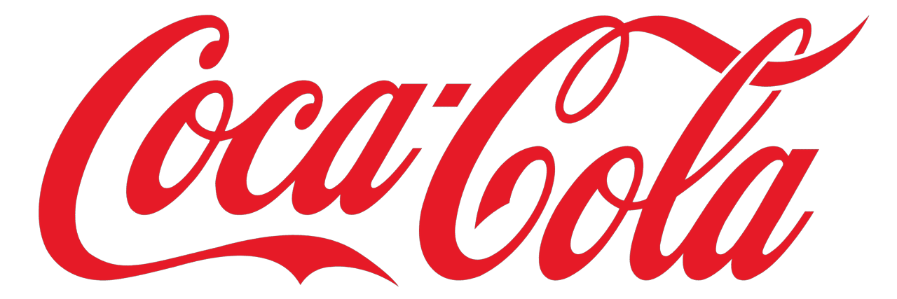 A coca cola logo is shown in red.