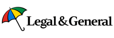 A green background with the words legal & general written in black.