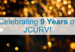 A poster of clebrating 9 years of jcurv